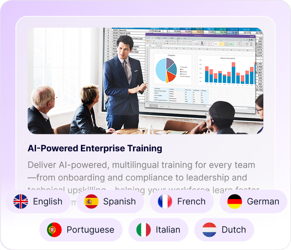 Train in 90+ languages