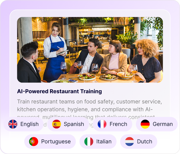Train in 90+ languages