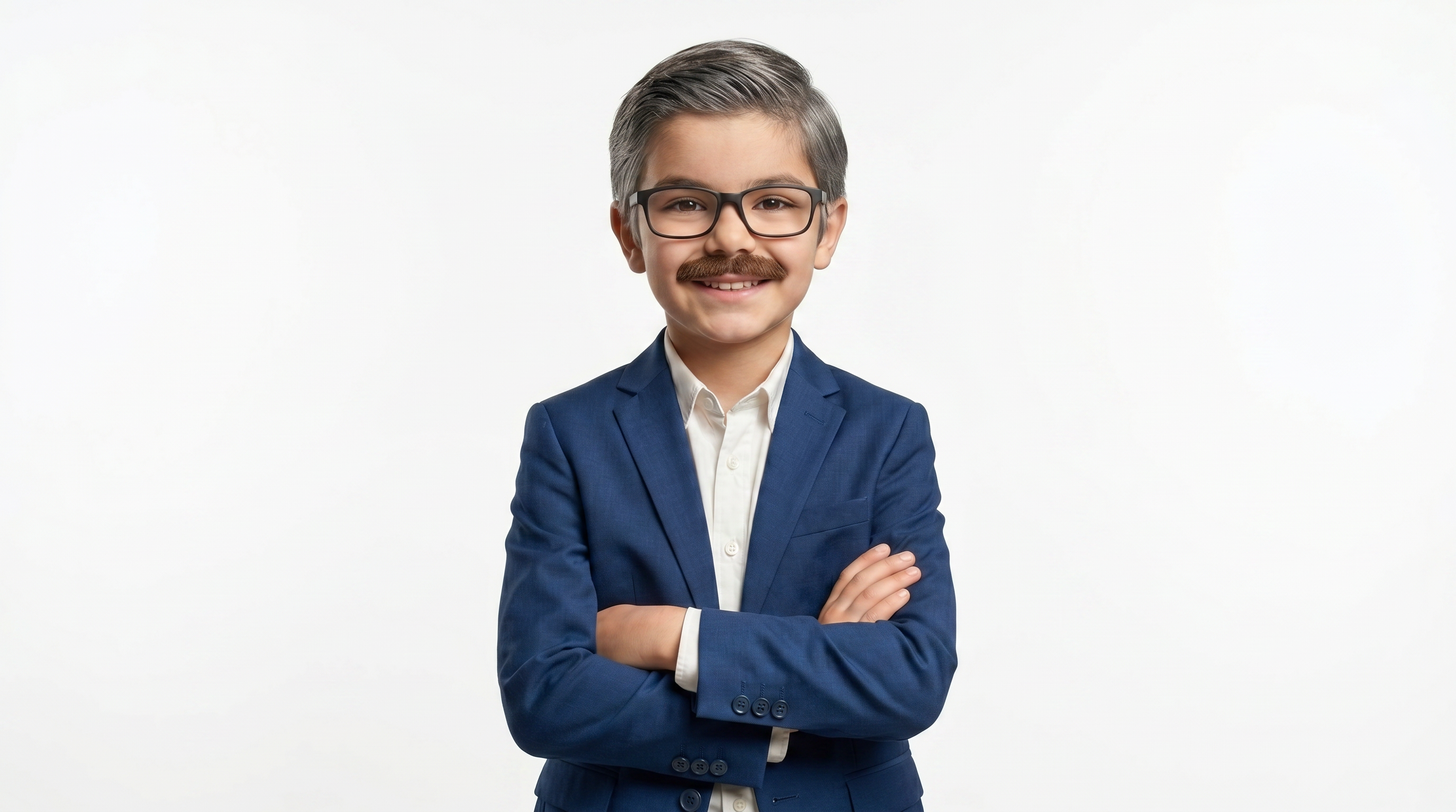 Young sales rep dressed as a seasoned executive