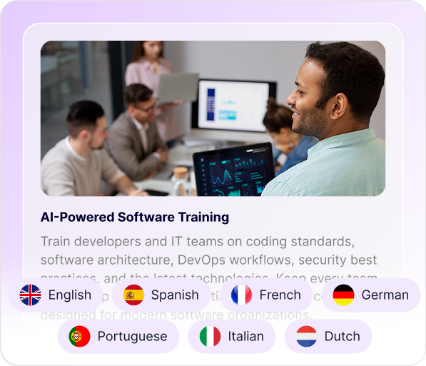 Train in 90+ languages