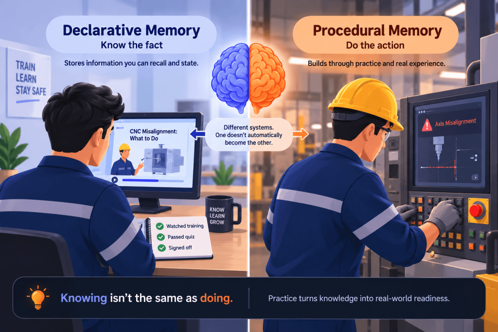 Declarative Memory vs Procedural Memory