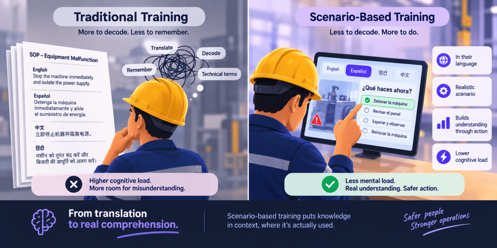 Traditional training vs SBL for multilingual groups